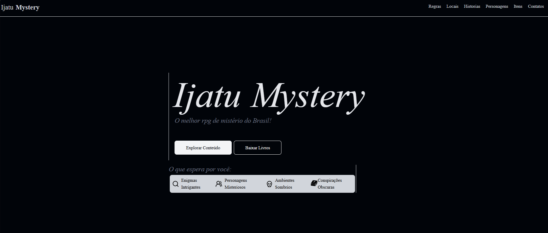 Página inicial da aplicação