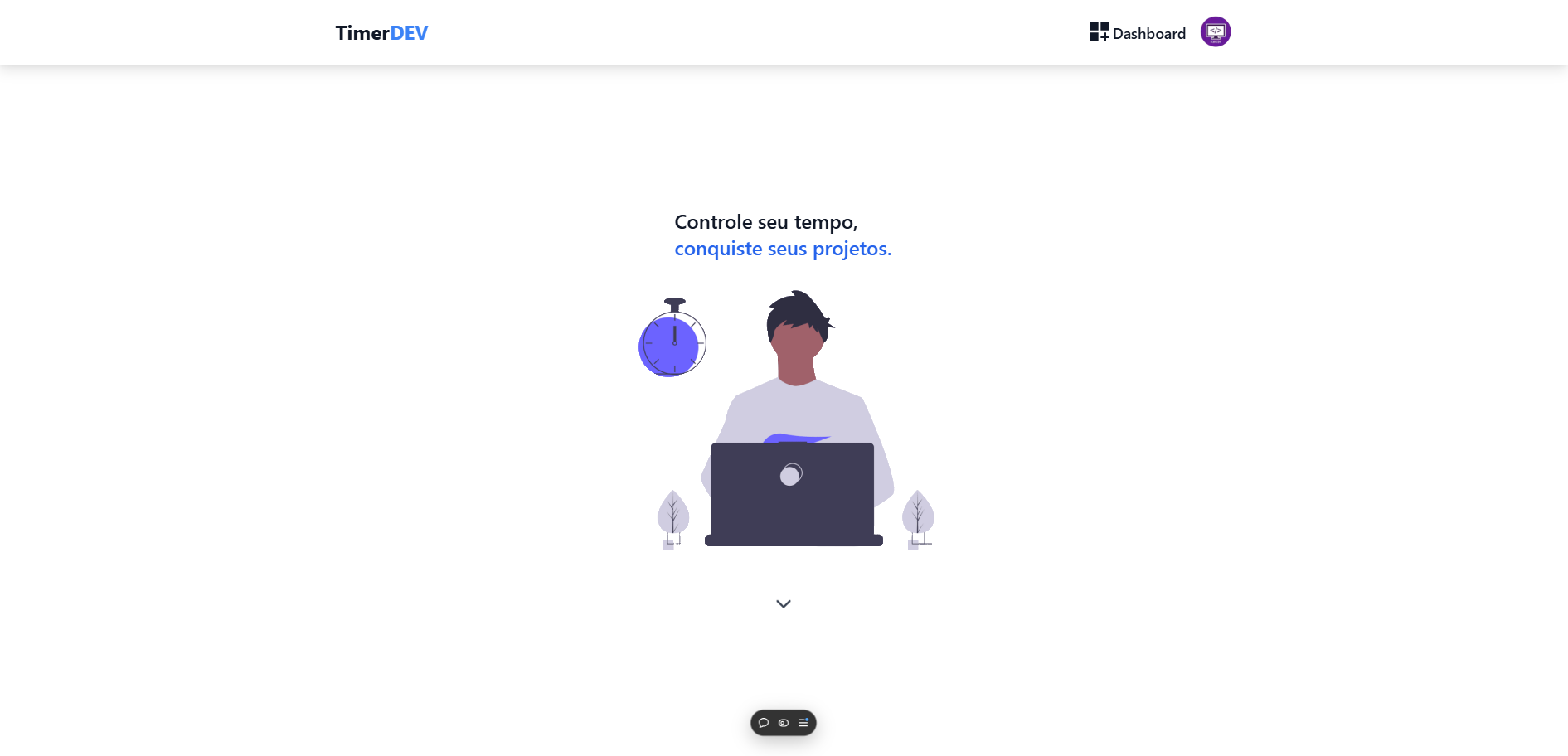 Página inicial da aplicação